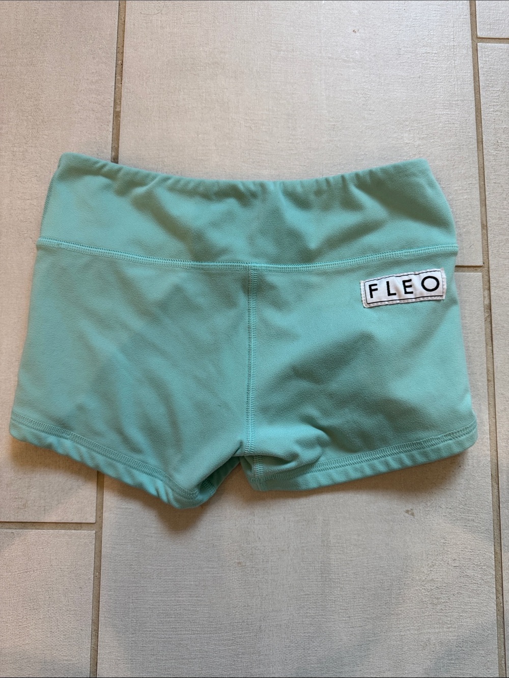Fleo Mint Athletic High-Rise Performance Shorts